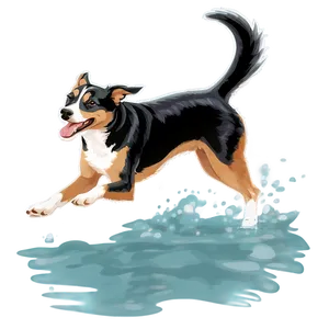 Dog Running Underwater PNG 3 PNG