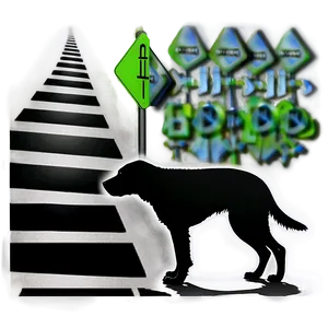 Dog Silhouette Crossing Road Png Bgb70 PNG image