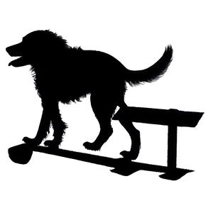 Dog Silhouette Crossing Road PNG Tbo PNG