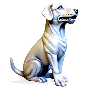Dog Statue PNG Ont