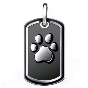 Dog Tag With Paw Print PNG 06122024