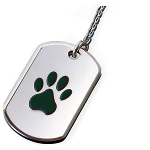 Dog Tag With Paw Print PNG 93