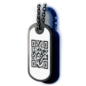 Dog Tag With Qr Code PNG Ncx4