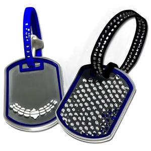Dog Tag With Reflective Stripe PNG Bel PNG