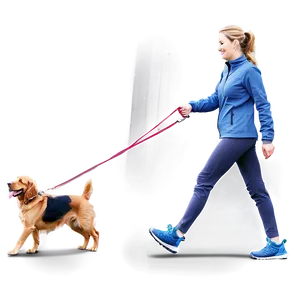 Dog Walking Exercise PNG Nca79