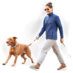 Dog Walking Exercise Png Wbc PNG image