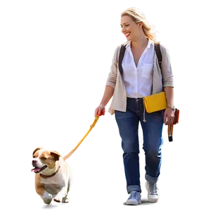 Dog Walking Fun PNG 06252024