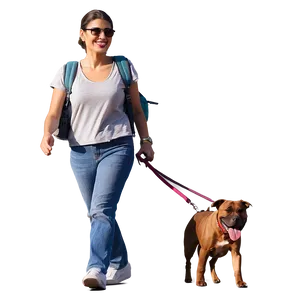 Dog Walking Fun PNG 06252024