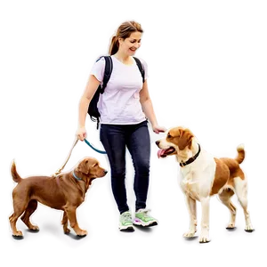 Dog Walking Service PNG Bww