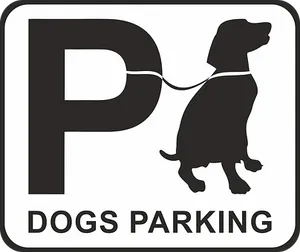 Dogs Parking Sign PNG image