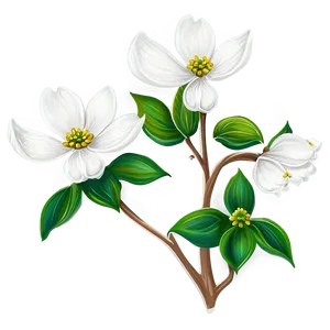 Dogwood Floral Pattern PNG Xpj