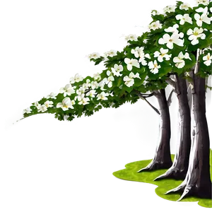 Dogwood Forest Background Png 16 PNG image