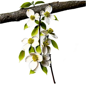 Dogwood On Branch PNG Rgt35 PNG