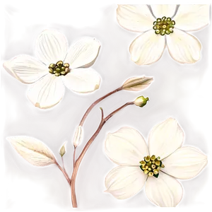 Dogwood Petals Png 06282024 PNG image