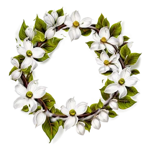 Dogwood Wreath Png 06282024 PNG image