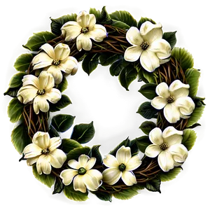 Dogwood Wreath Png Wai PNG image