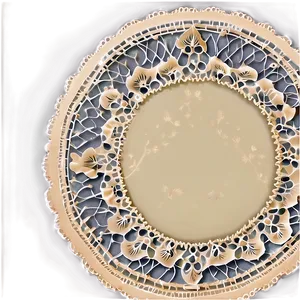 Doily Under Plate PNG Nhb