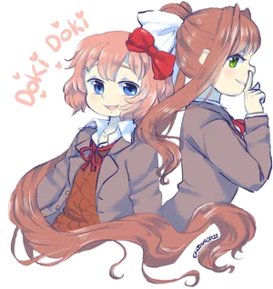 Doki Doki Literature Club Fan Art PNG image