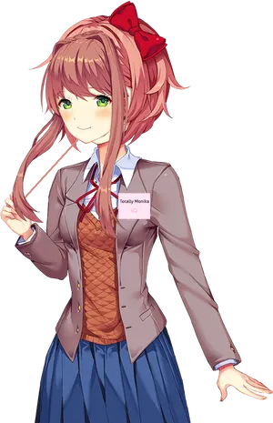 Doki Doki Literature Club Monika Character