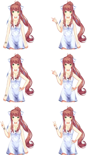 Doki_ Doki_ Literature_ Club_ Monika_ Sprite_ Set