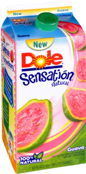 Dole Sensation Guava Juice Packaging PNG