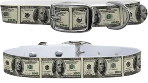 Dollar Print Belt Fashion Accessory PNG image