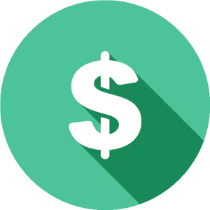 Dollar Sign Icon Green Background PNG