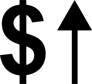 Dollar Signand Up Arrow PNG image