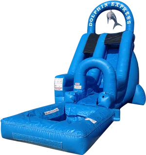 Dolphin Express Inflatable Slide PNG image