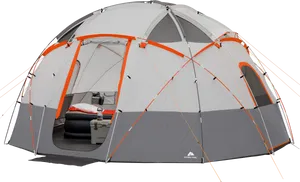Dome Tent Outdoor Camping Setup PNG image