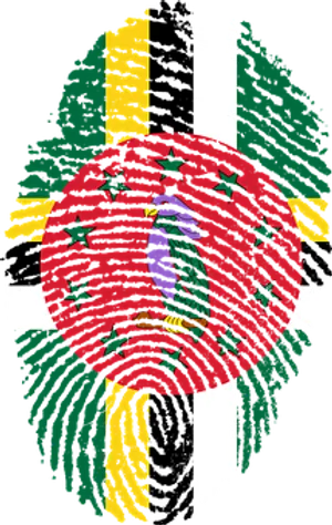 Dominica Flag Artistic Representation PNG image