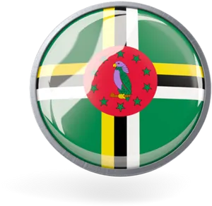 Dominica Flag Badge PNG image