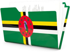 Dominica Flag Folder Icon PNG image