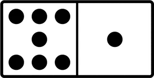 Domino Piece Six One PNG image