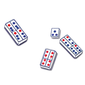 Dominoes Falling Design PNG 3