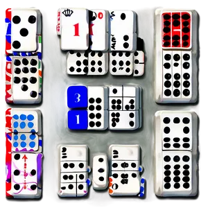 Dominoes With Numbers And Symbols PNG Gdd27 PNG