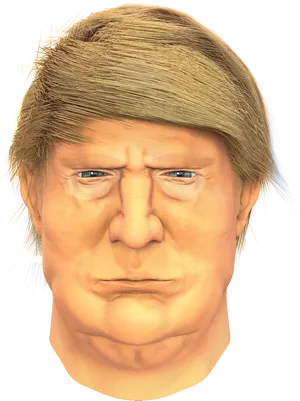 Donald Trump Caricature Portrait PNG image