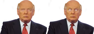 Donald Trump Eyes Closed Expression PNG image