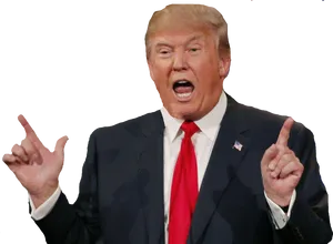 Donald Trump Gesticulating Speech PNG image