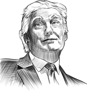 Donald Trump Sketch Illustration PNG image