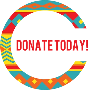 Donate Today Colorful Banner PNG image