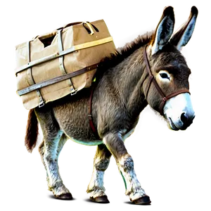 Donkey Carrying Bags PNG Ryw