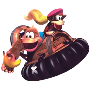 Donkey Diddy Kong Barrel Jet Ski PNG image