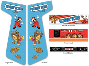 Donkey Kong Arcade Cabinet Artwork PNG