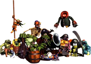 Donkey Kong Kremling Crew PNG