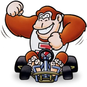 Donkey Kong Racing Victory Pose PNG