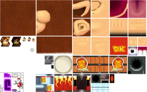Donkey Kong Texture Sprite Sheet PNG