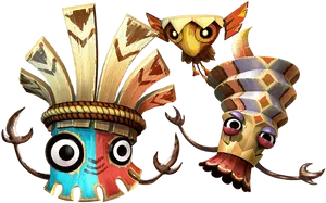 Donkey Kong Tiki Characters