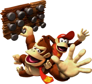 Donkey Kongand Diddy Kong Adventure PNG