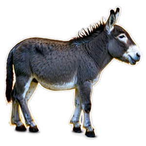 Donkey Side View PNG 90